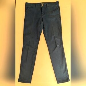 Market & Spruce Teal Cotton Blend Stretchy Mid Rise Skinny Pants. Size 8
